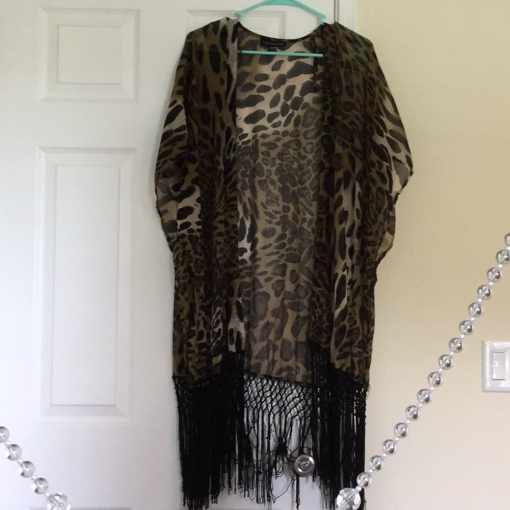 Cheetah print kimono